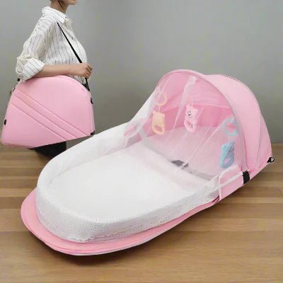 Berceau de Voyage - BabyNest™ - Rose - Jolibebemama