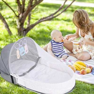 Berceau de Voyage - BabyNest™ - Gris - Jolibebemama