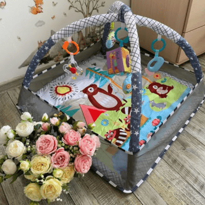 Tapis d'Éveil - BabyGymPlayMat™ - Gris - Jolibebemama